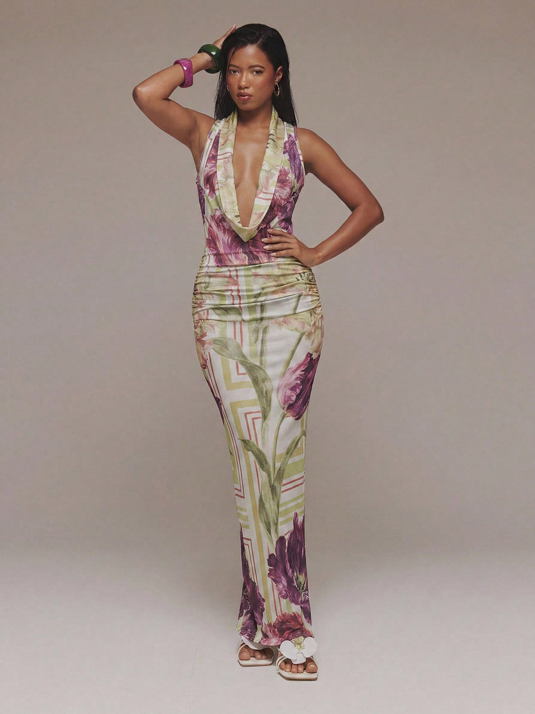 Rochie maxi SHEIN, mix culori