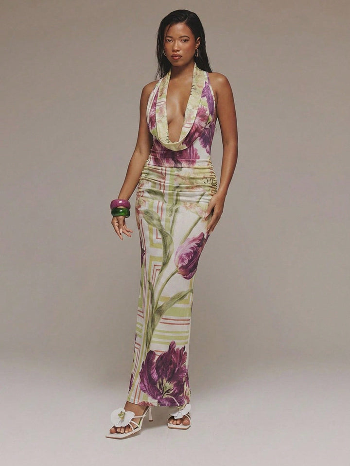 Rochie maxi SHEIN, mix culori