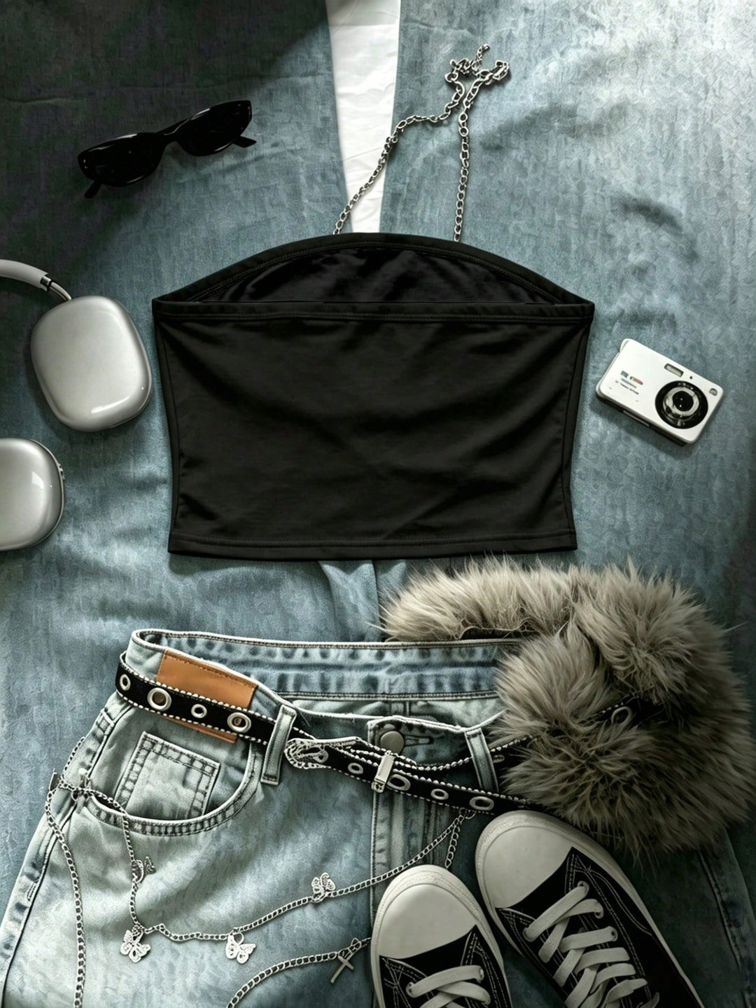 Top SHEIN, negru