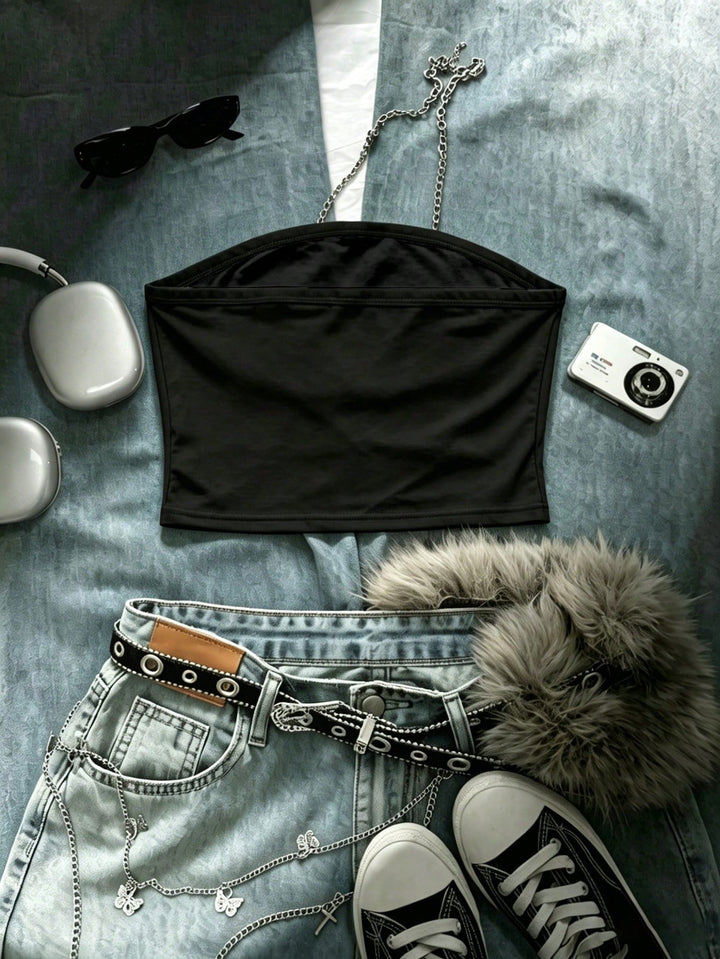 Top SHEIN, negru