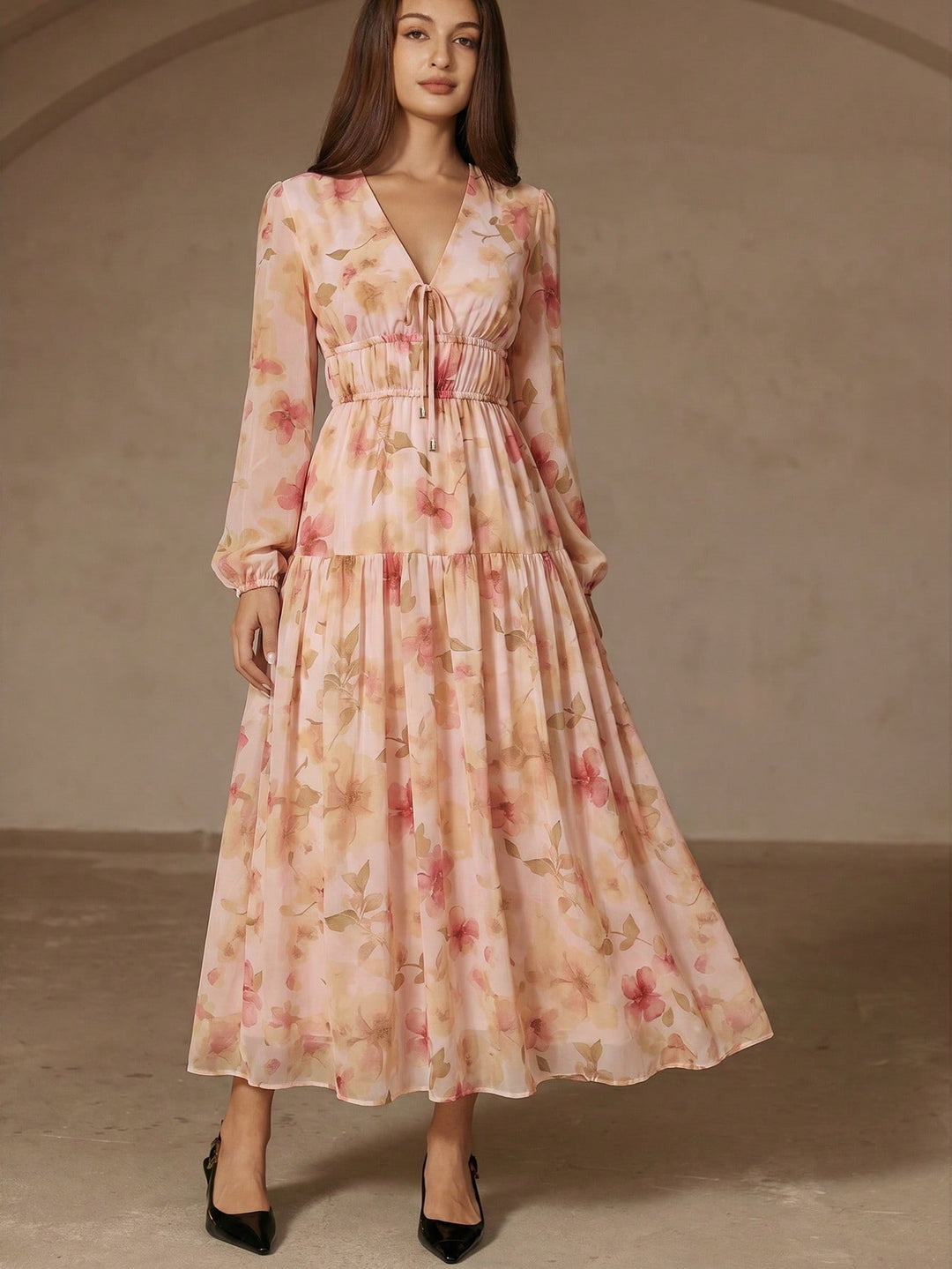 Rochie maxi SHEIN, roz