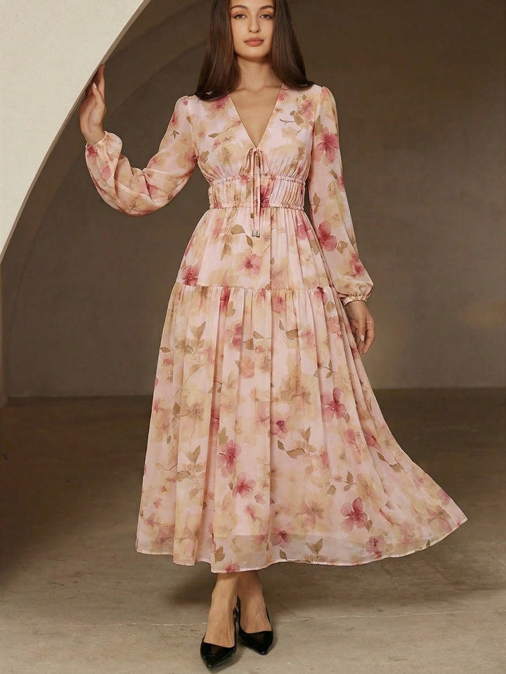 Rochie maxi SHEIN, roz