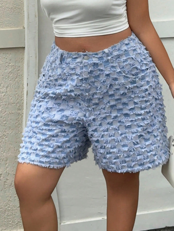 Pantaloni scurți SHEIN, albastru