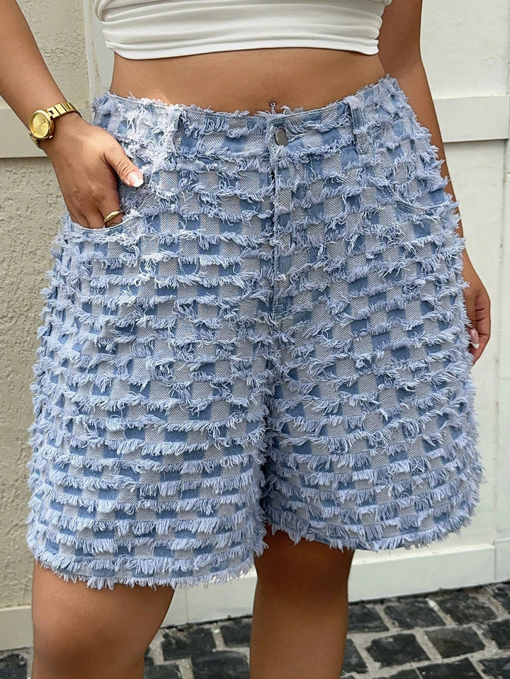 Pantaloni scurți SHEIN, albastru