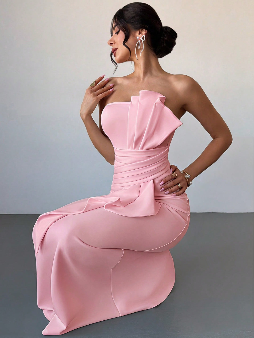 Rochie maxi SHEIN, roz