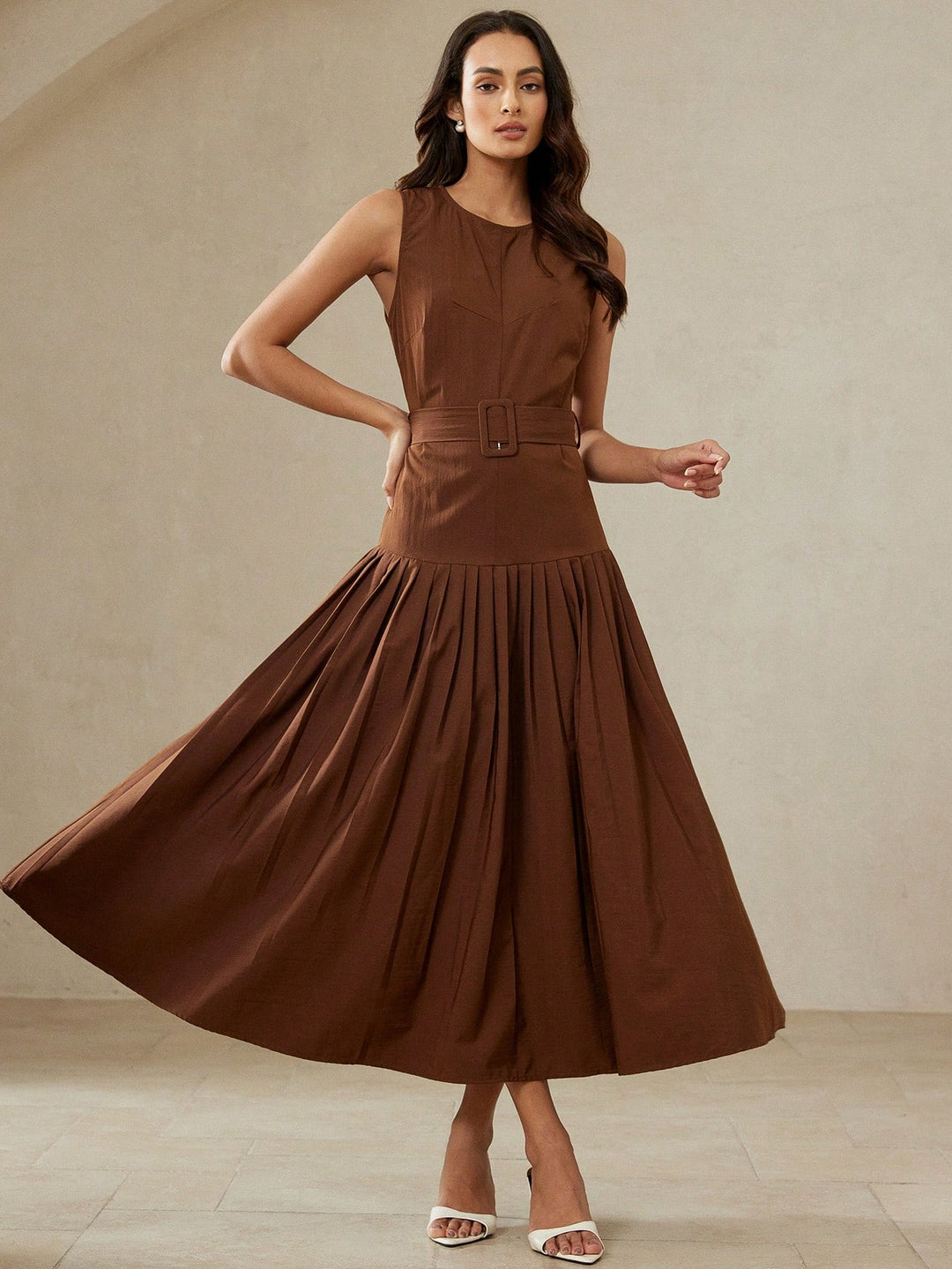 Rochie maxi SHEIN, maro