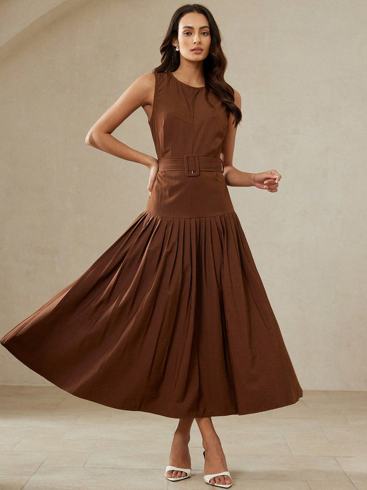 Rochie maxi SHEIN, maro