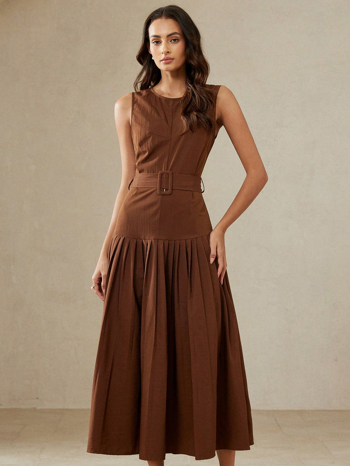 Rochie maxi SHEIN, maro