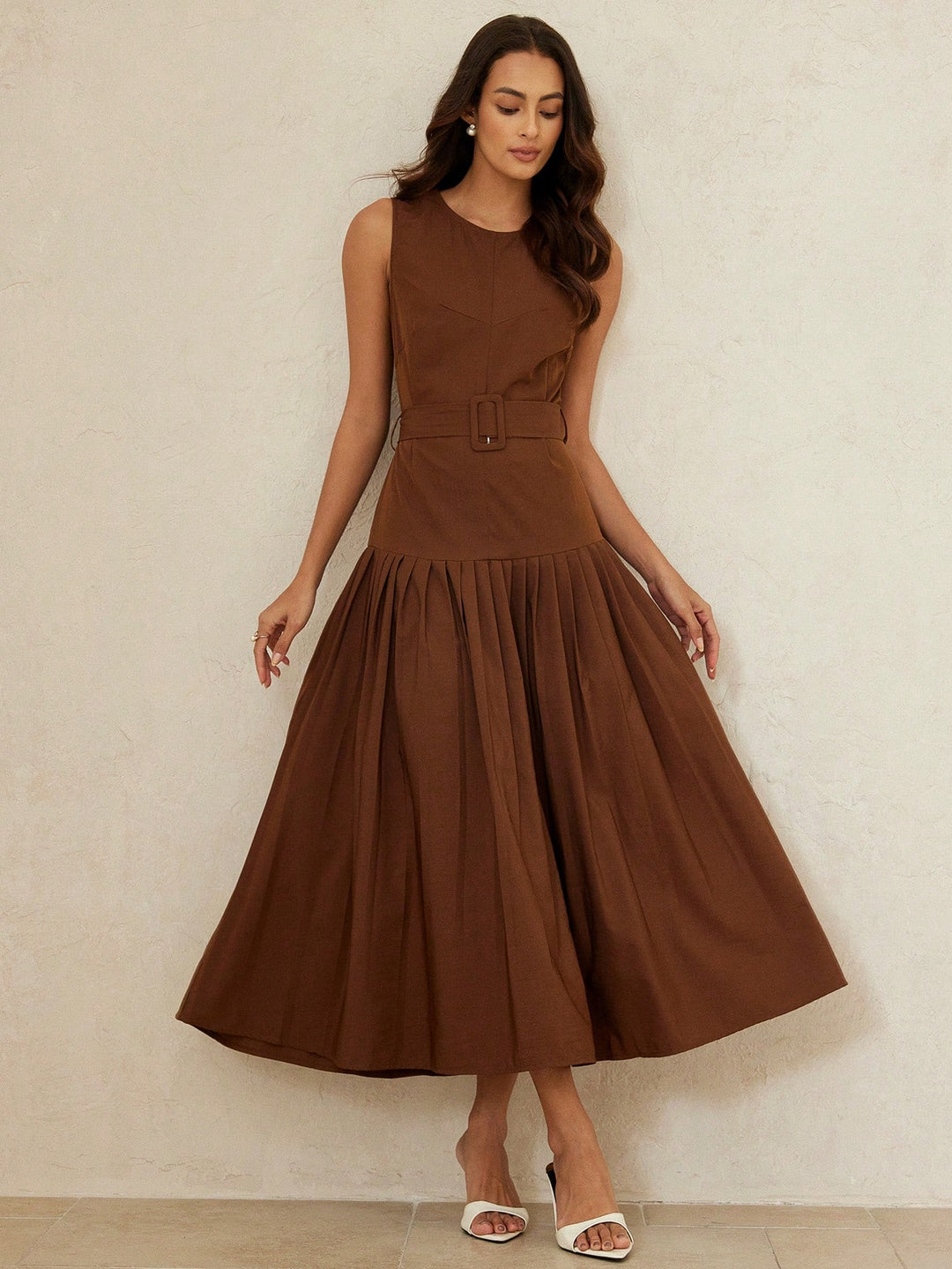 Rochie maxi SHEIN, maro