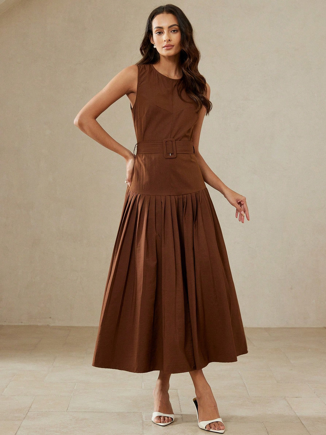 Rochie maxi SHEIN, maro