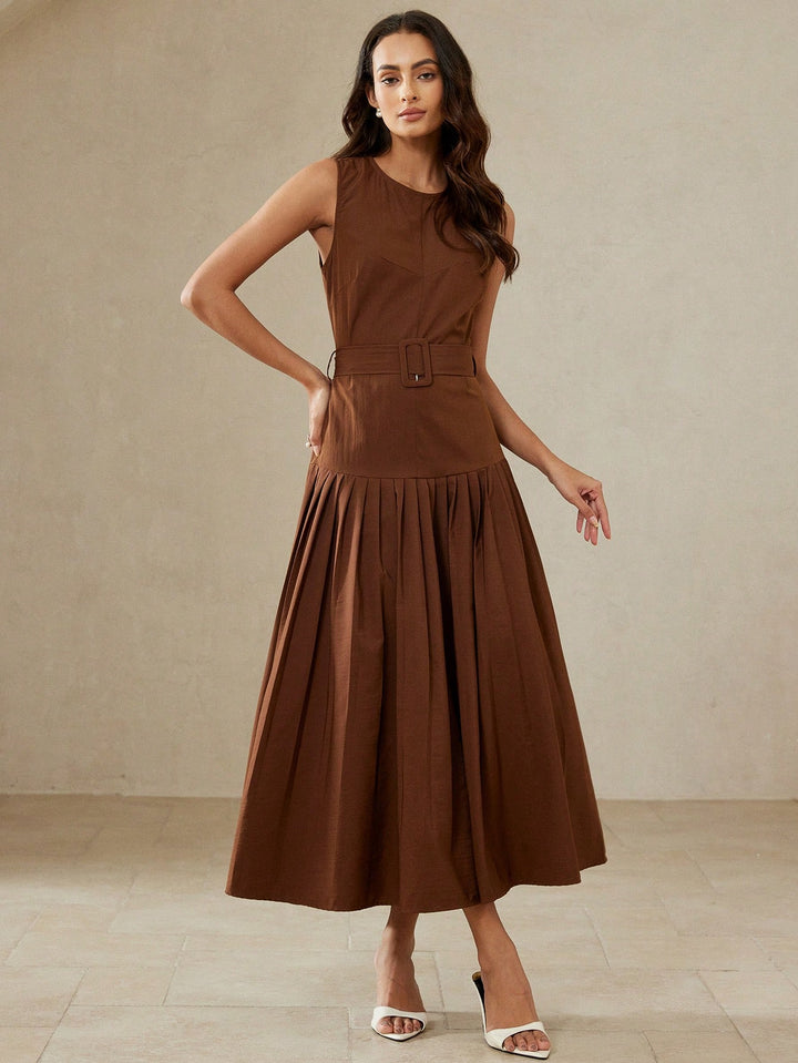 Rochie maxi SHEIN, maro