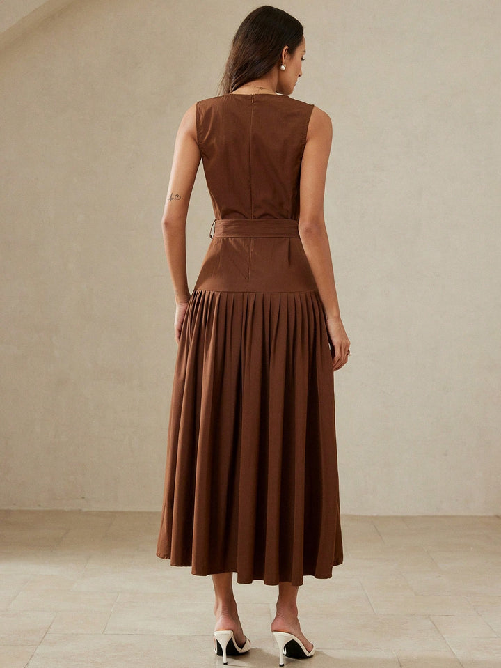 Rochie maxi SHEIN, maro