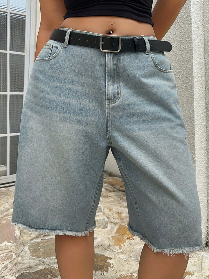 Pantaloni scurți SHEIN, albastru
