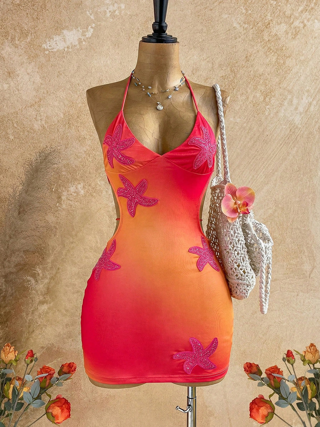 Rochie mini SHEIN, portocaliu