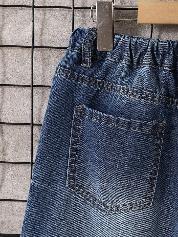 Pantaloni 3/4 SHEIN, albastru