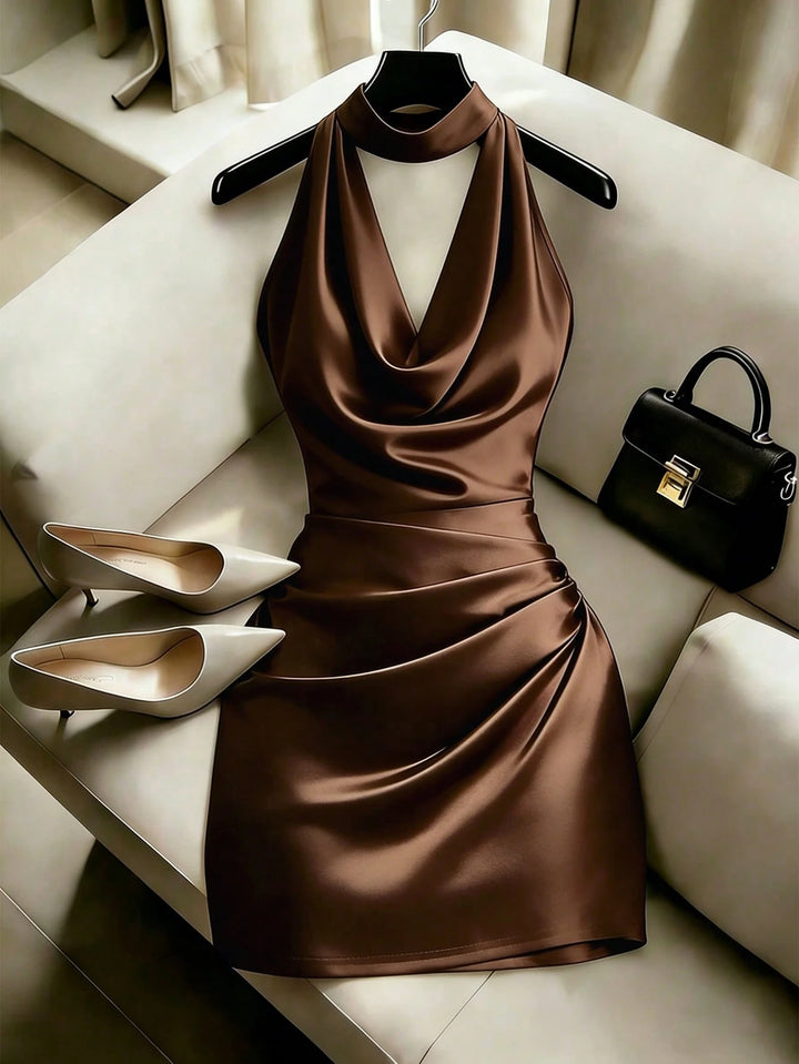 Rochie mini SHEIN, maro