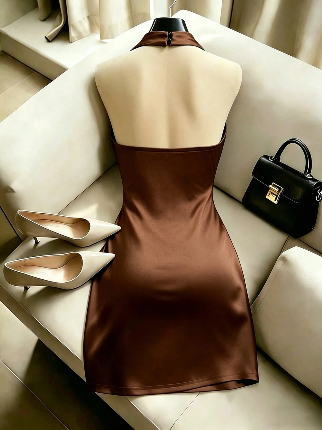 Rochie mini SHEIN, maro