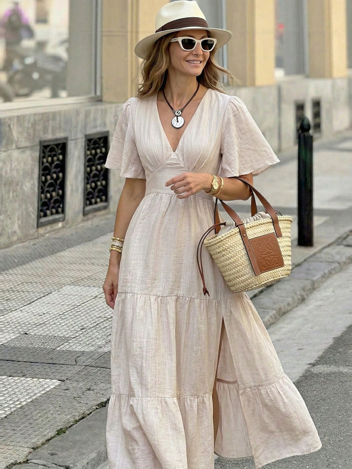 Rochie maxi SHEIN, bej