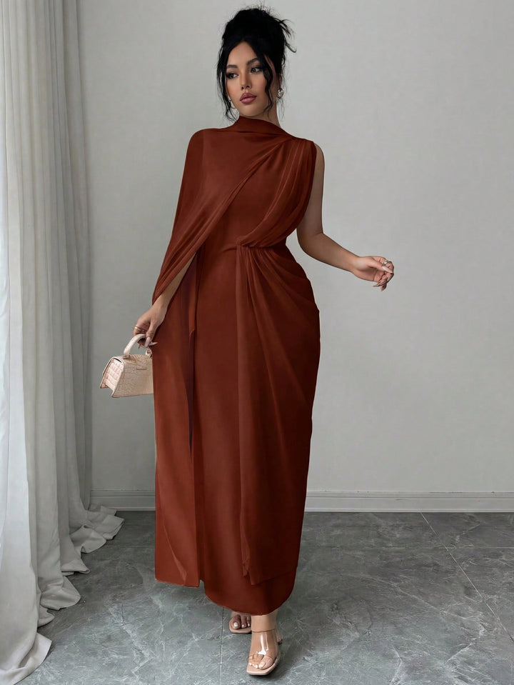 Rochie maxi SHEIN, maro