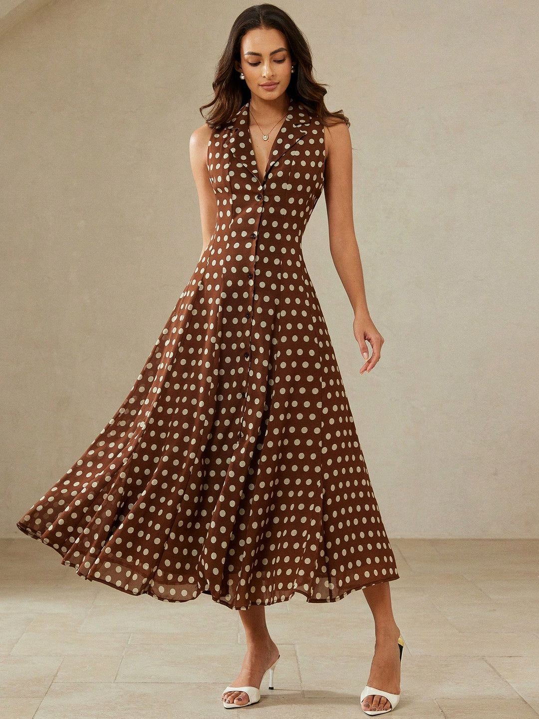 Rochie maxi SHEIN, maro