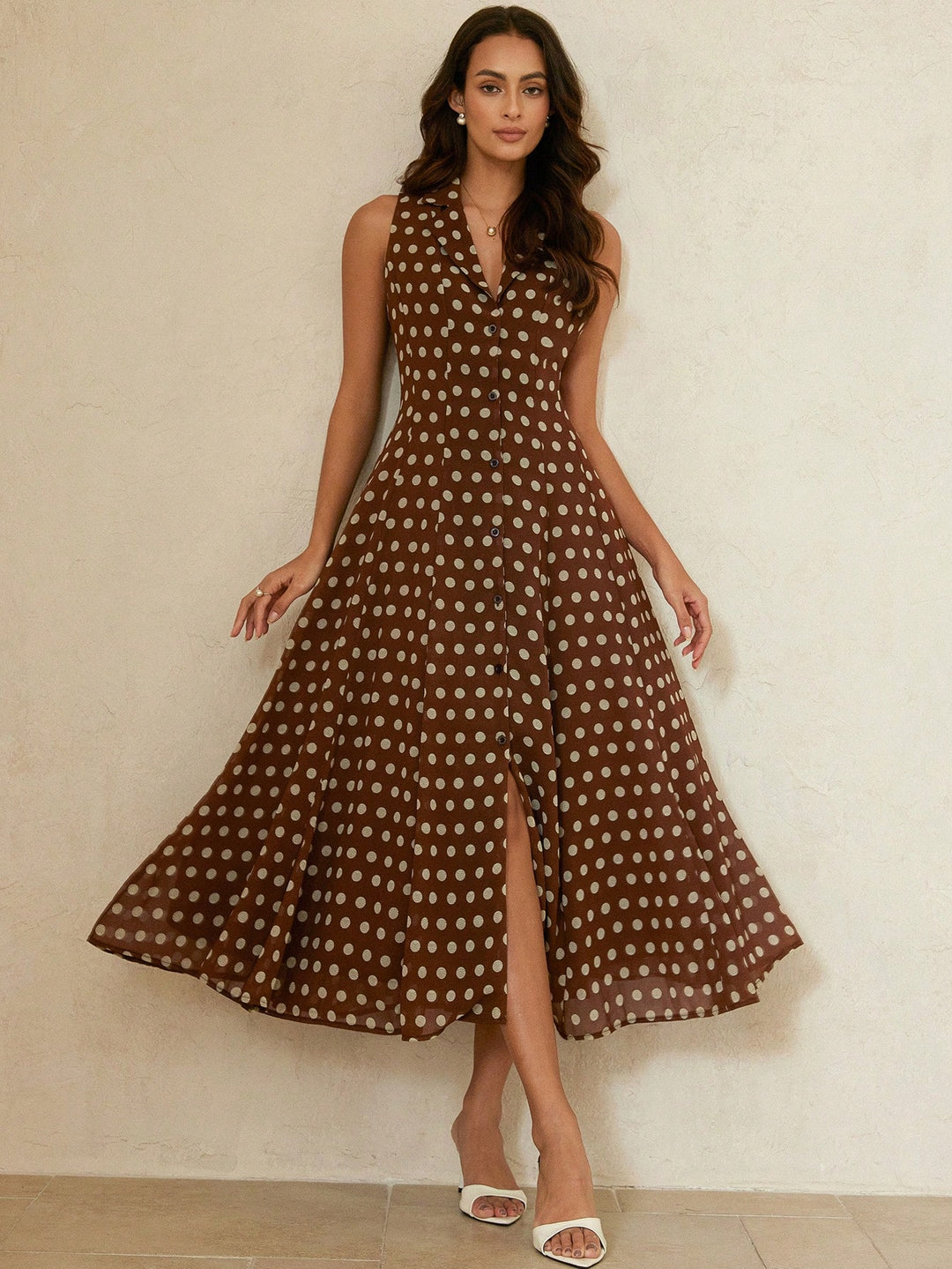 Rochie maxi SHEIN, maro