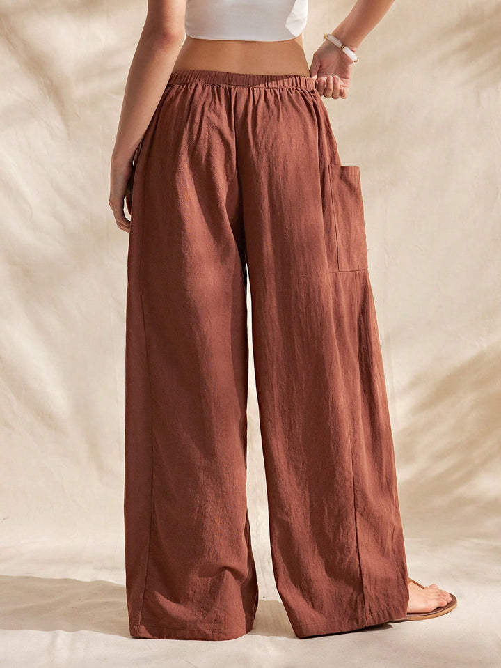 Pantaloni SHEIN, maro