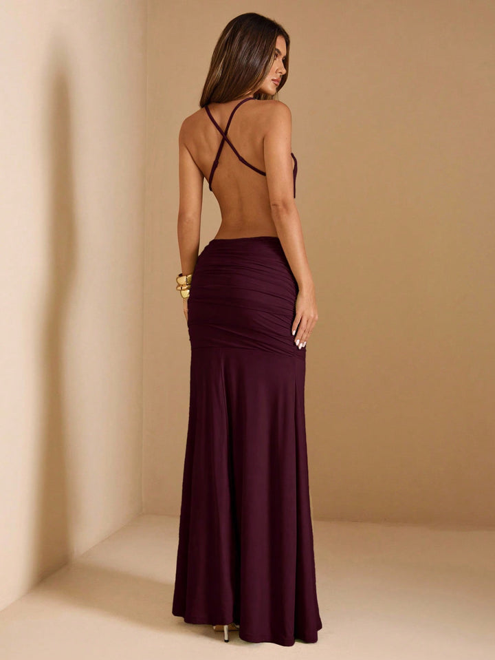 Rochie maxi SHEIN, vișiniu