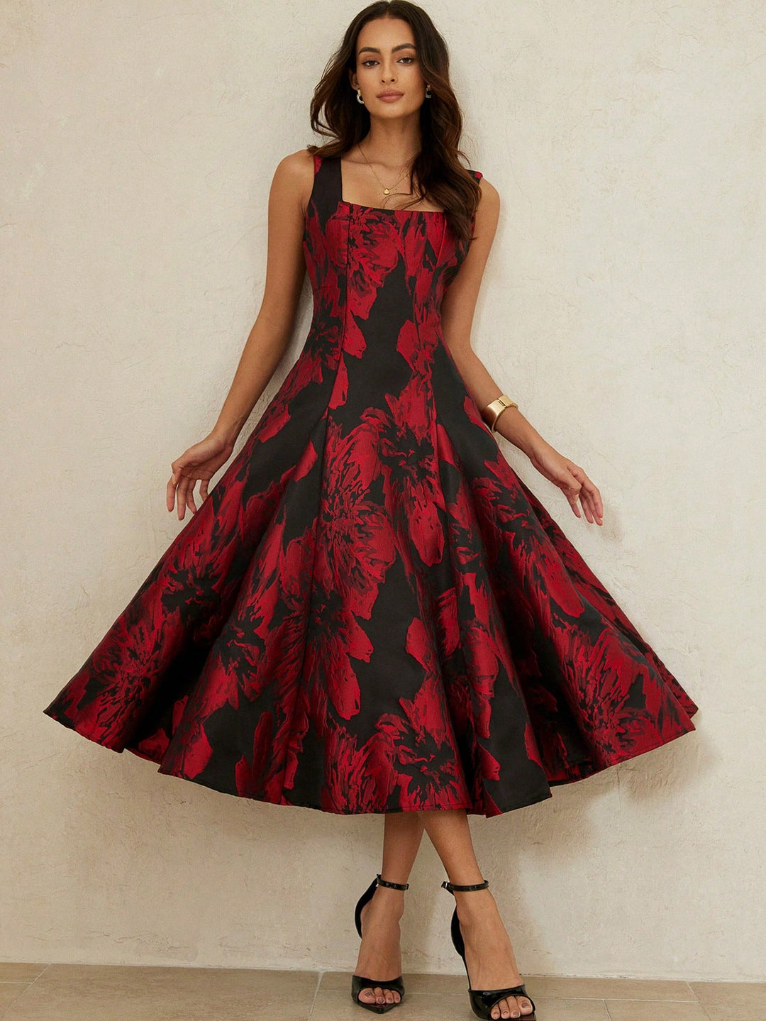 Rochie midi SHEIN, mix culori