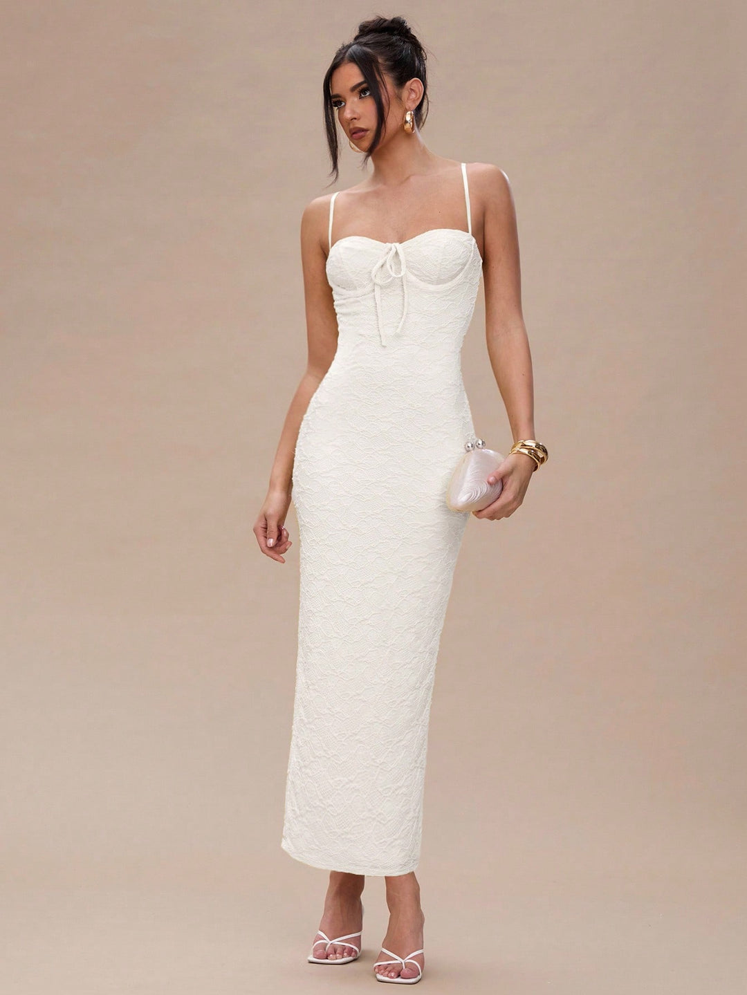 Rochie maxi SHEIN, bej