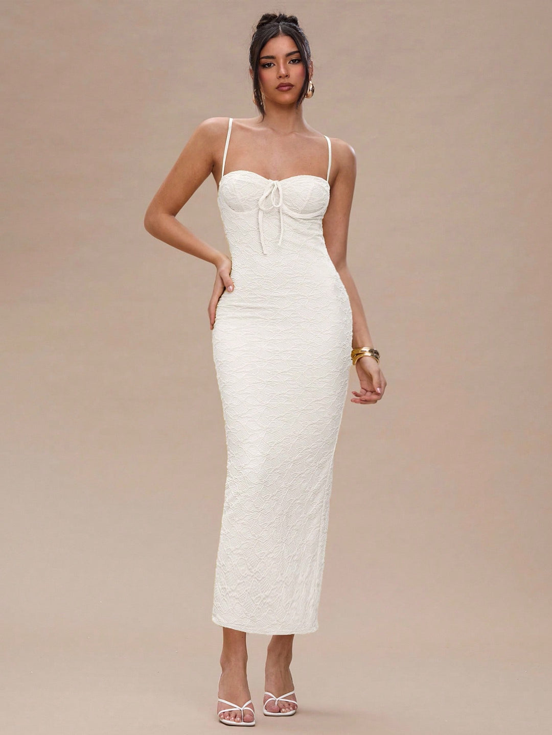 Rochie maxi SHEIN, bej