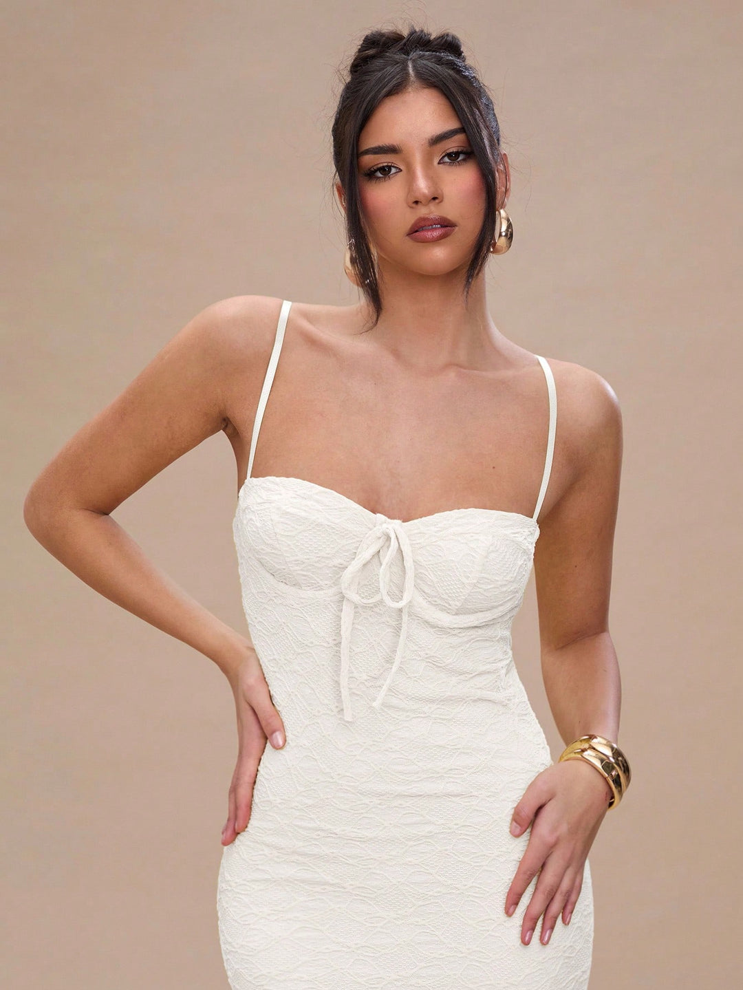 Rochie maxi SHEIN, bej