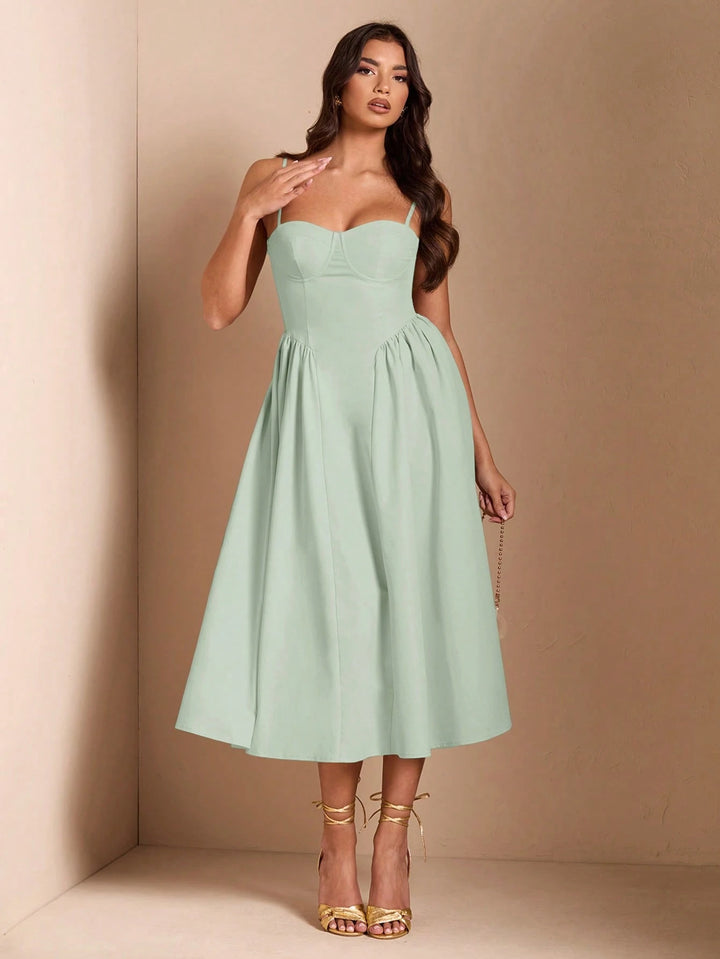 Rochie midi SHEIN, verde