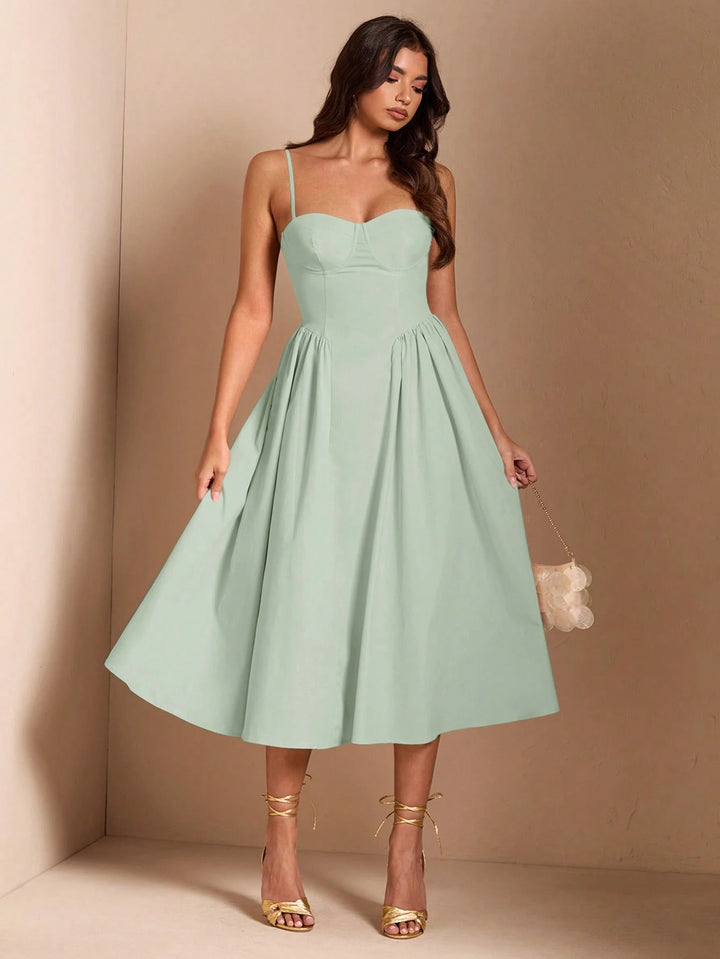 Rochie midi SHEIN, verde