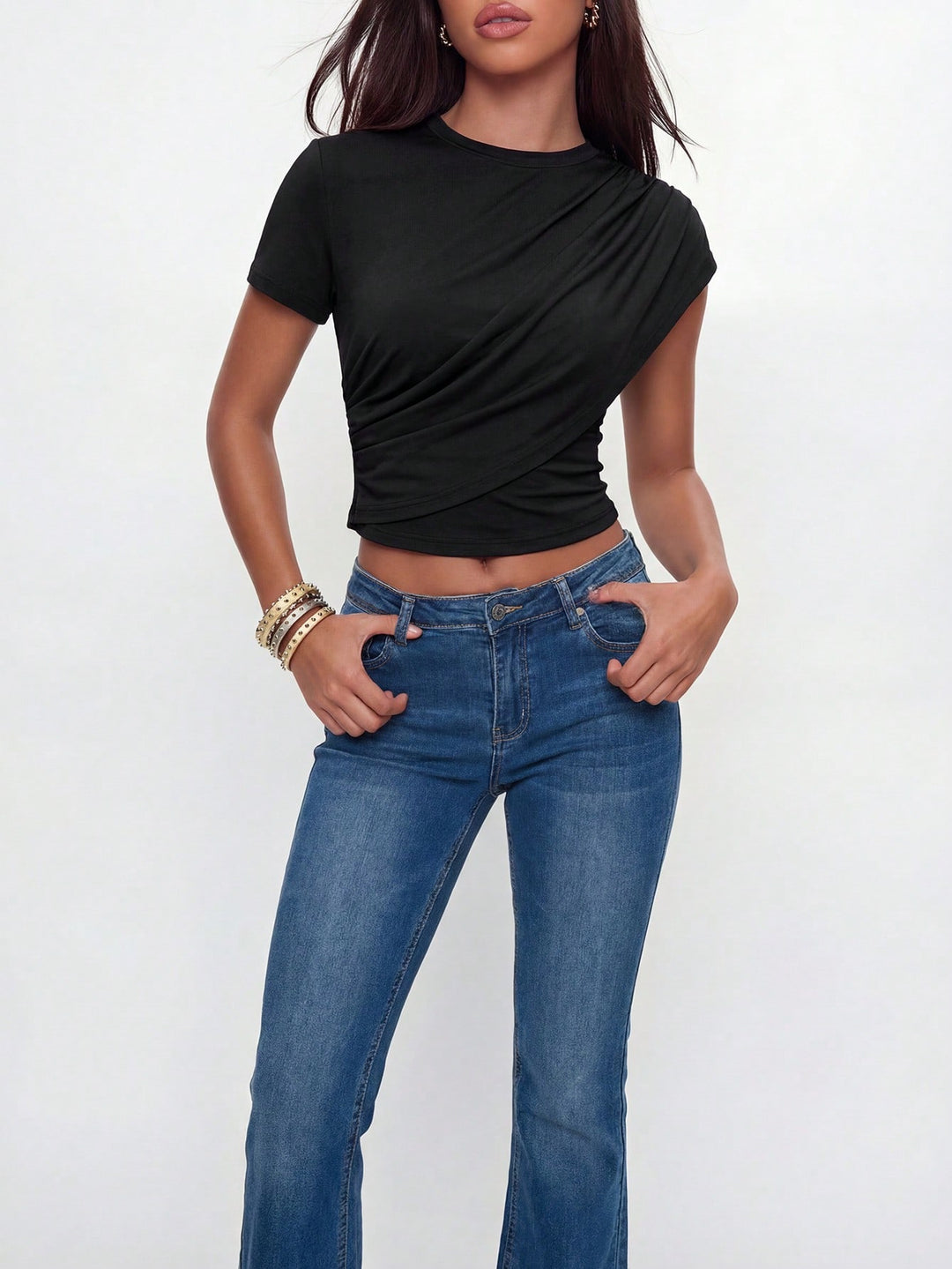 Top SHEIN, negru