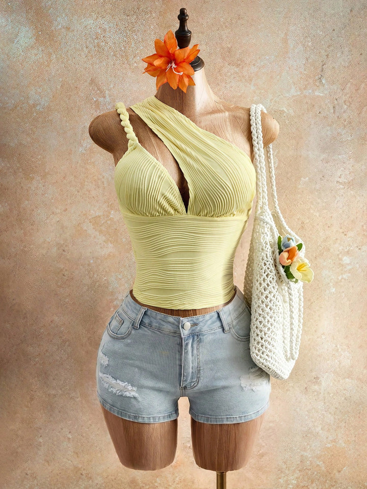 Top SHEIN, galben