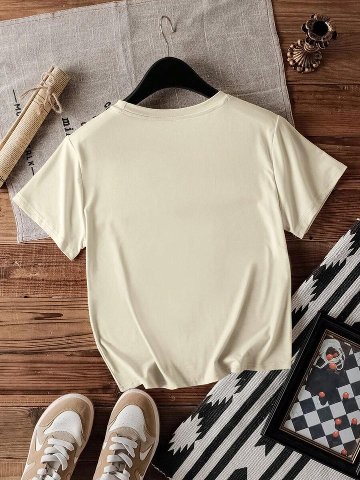 Tricou SHEIN, crem
