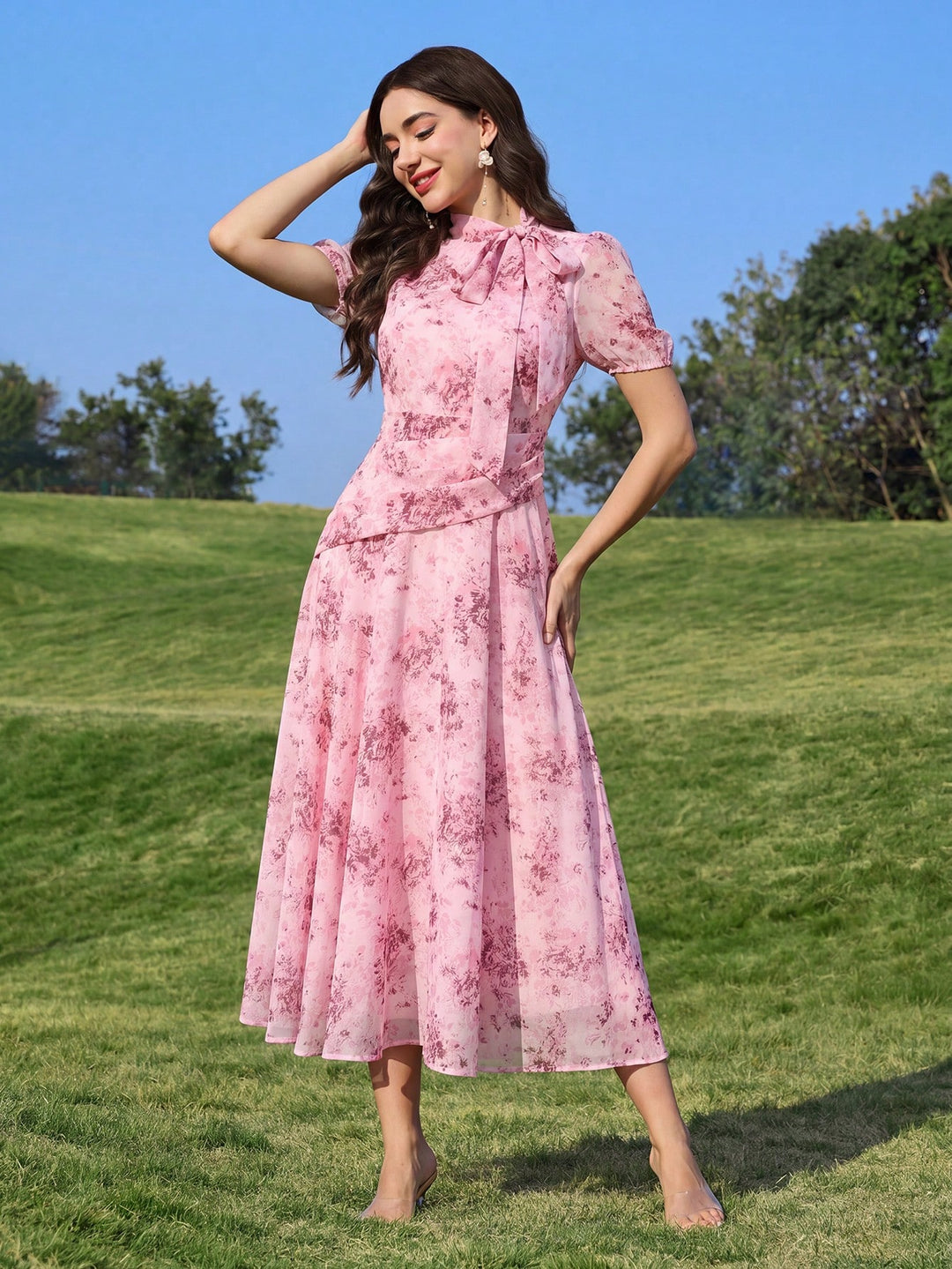 Rochie midi SHEIN, mix culori
