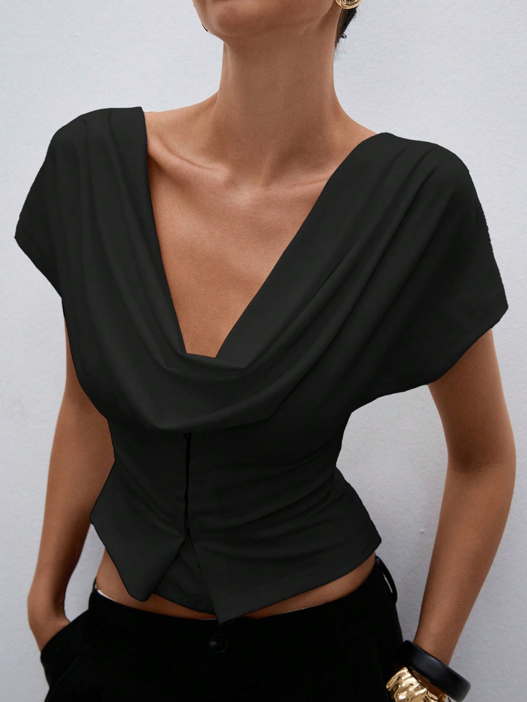 Top SHEIN, negru