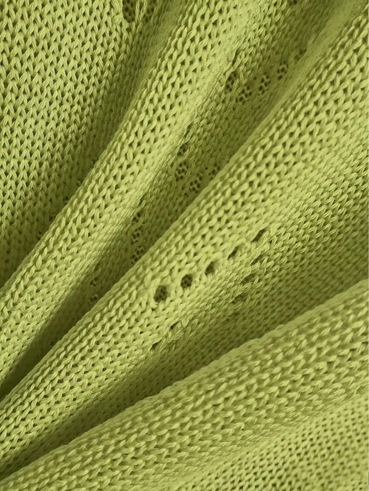 Cămașă tricotată SHEIN, verde