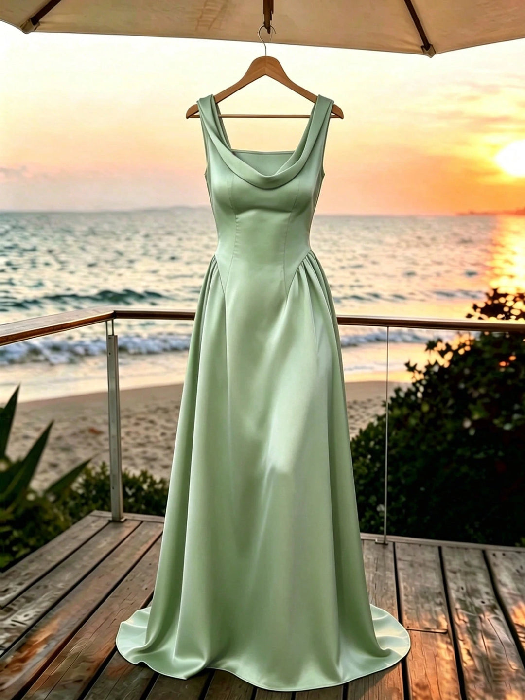 Rochie midi SHEIN, verde