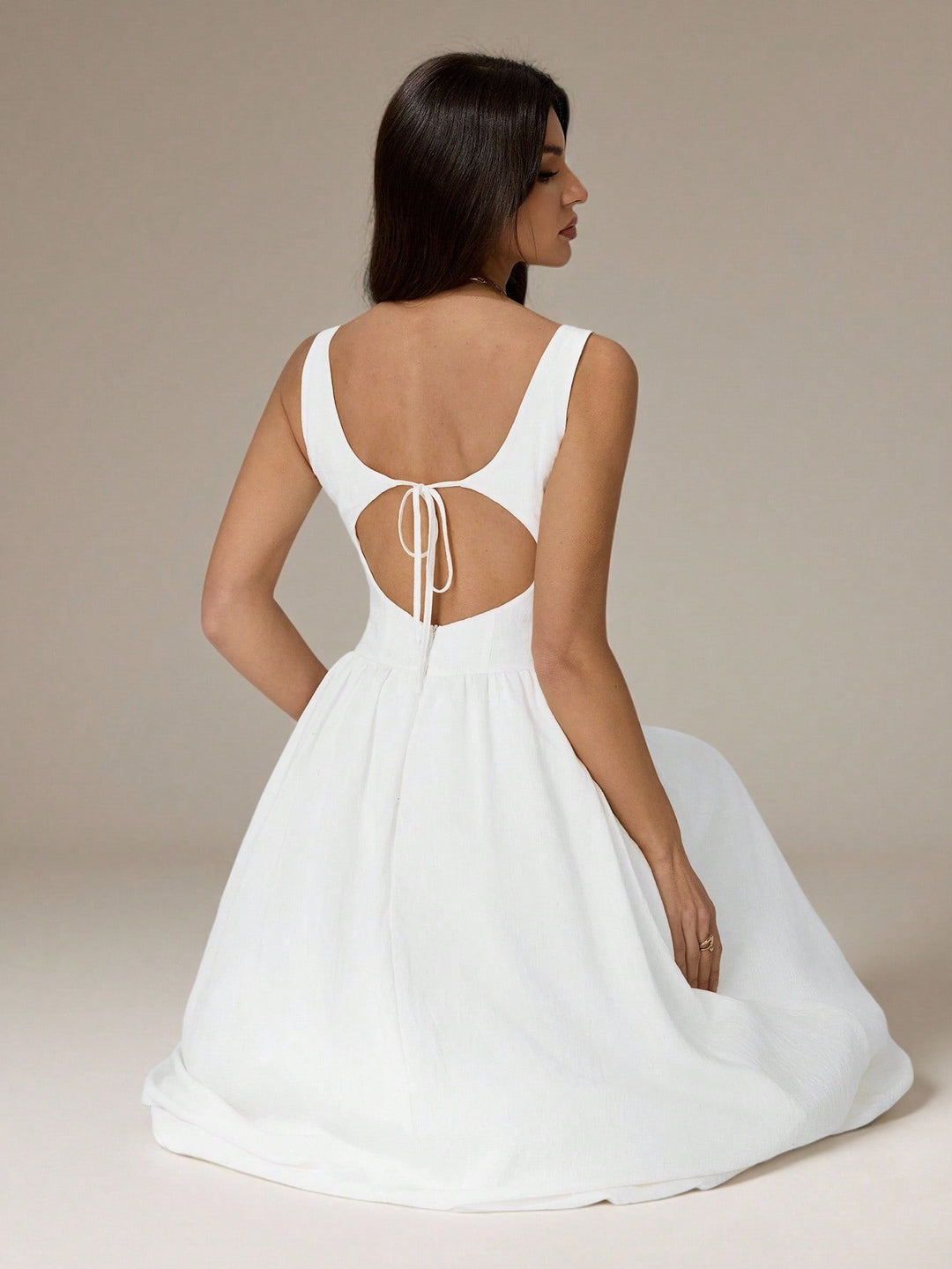 Rochie midi SHEIN, alb