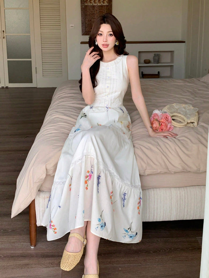 Rochie midi SHEIN, alb