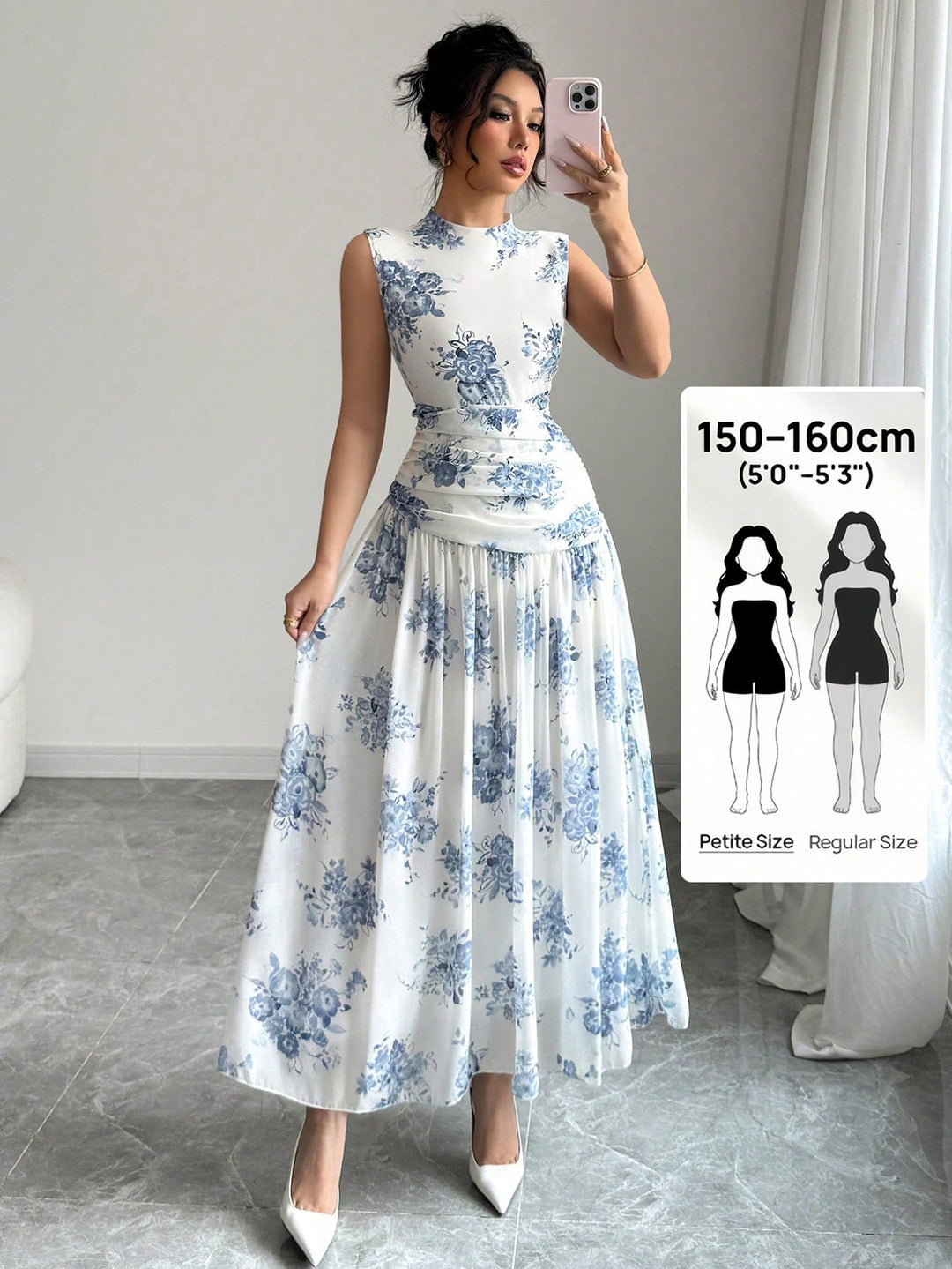 Rochie maxi SHEIN, albastru