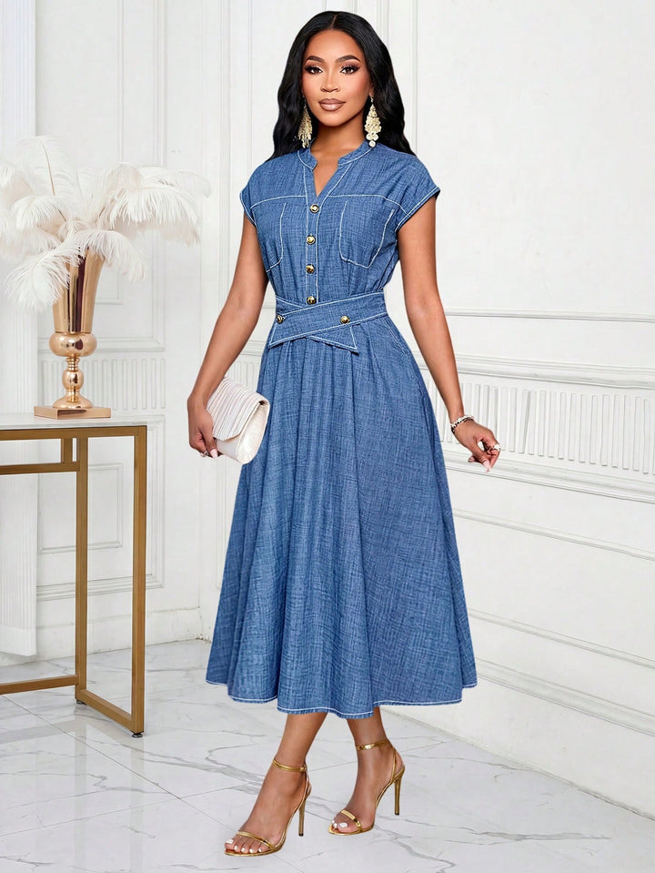 Rochie maxi SHEIN, albastru