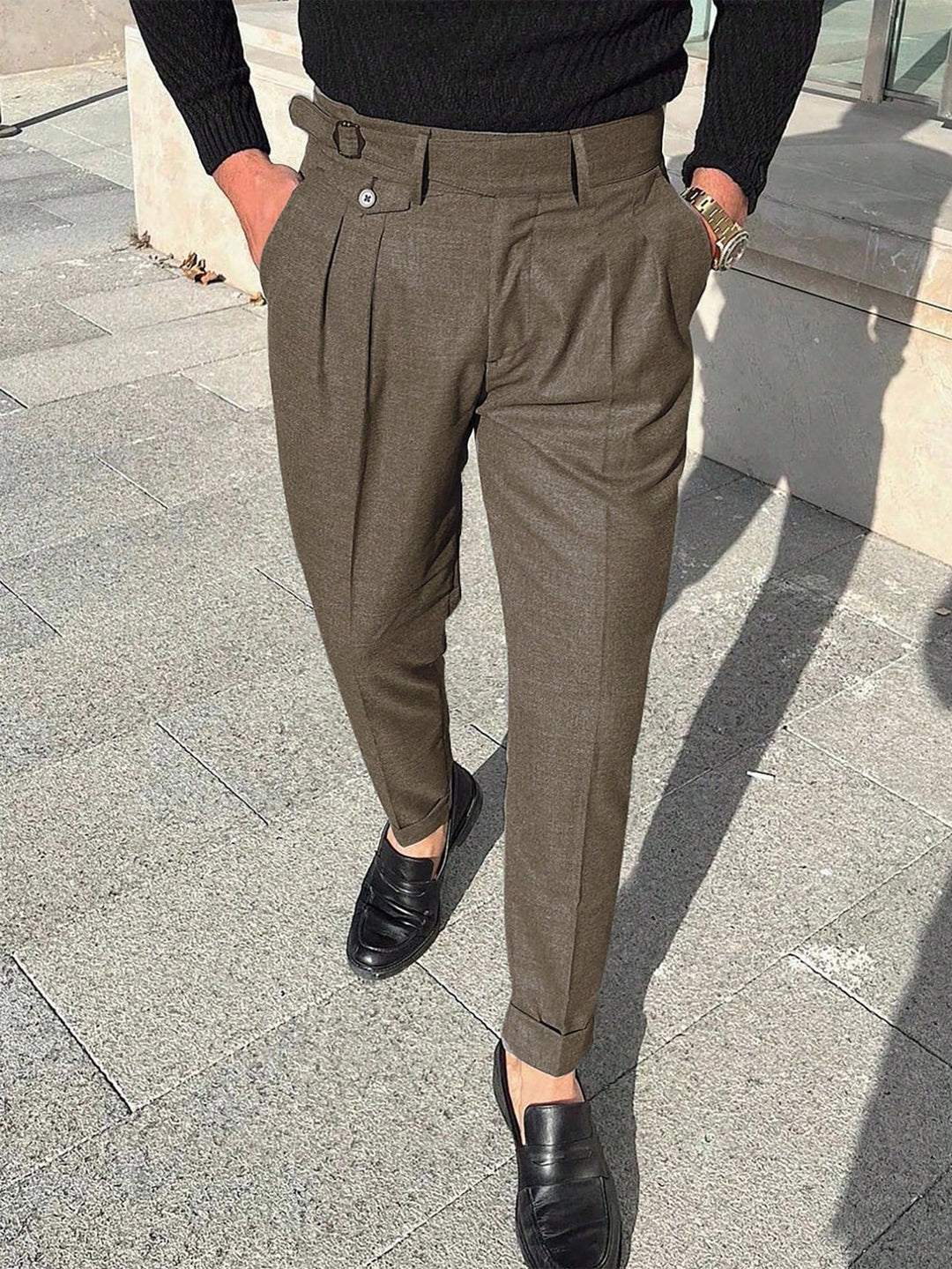 Pantaloni SHEIN, maro