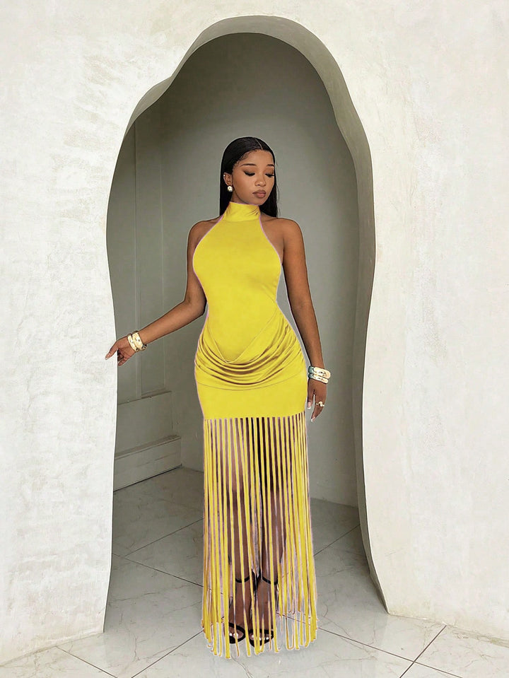 Rochie maxi SHEIN, galben