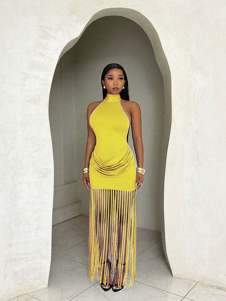 Rochie maxi SHEIN, galben