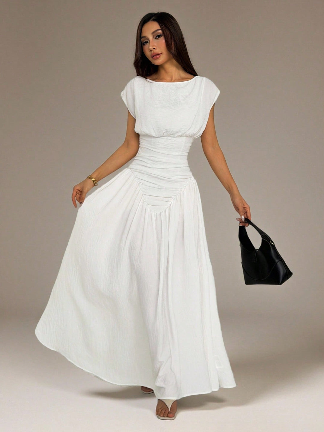Rochie maxi SHEIN, alb