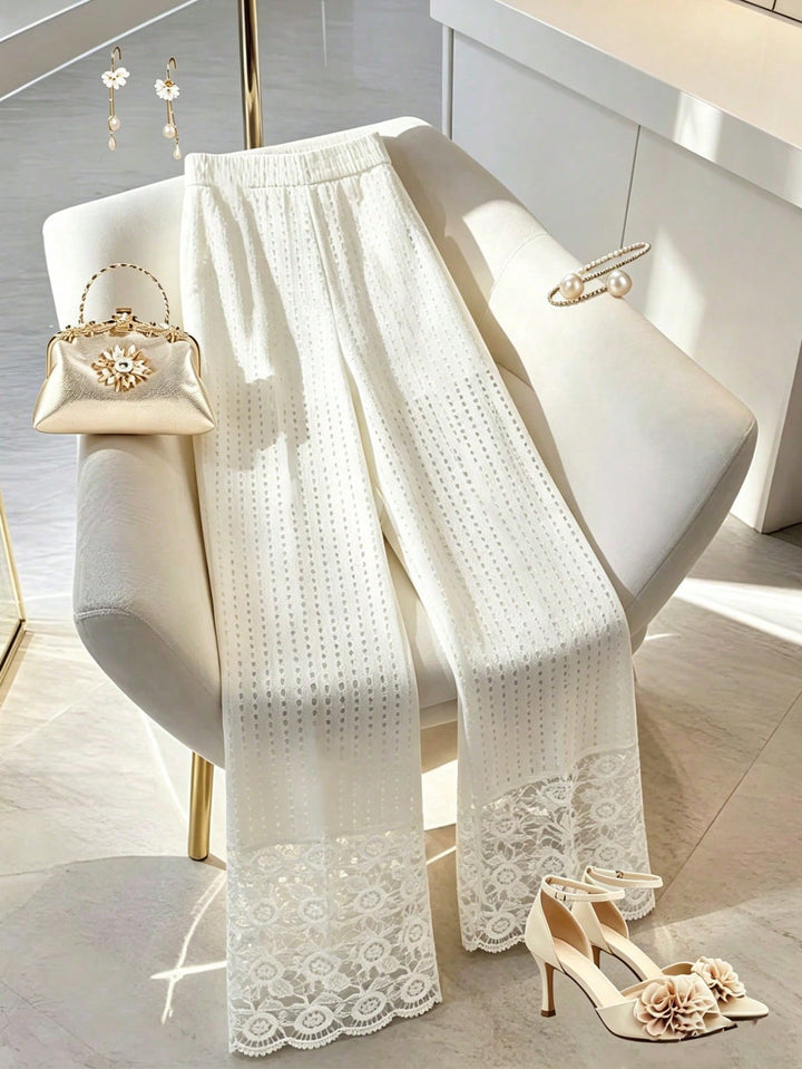 Pantaloni SHEIN, alb
