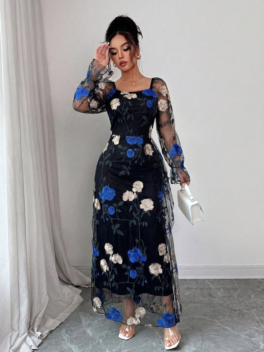 Rochie maxi SHEIN, albastru